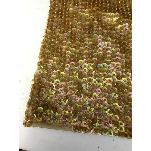 Vintage Attitudes by Debra gold sequin tank top - Picture 4 of 5